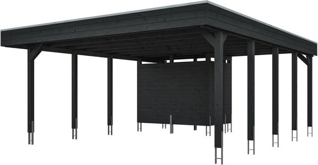 SKANHOLZ Carport Friesland mit Abstellraum aus Fichte in Anthrazit, B/T: 546 x 708 cm - Bild 4