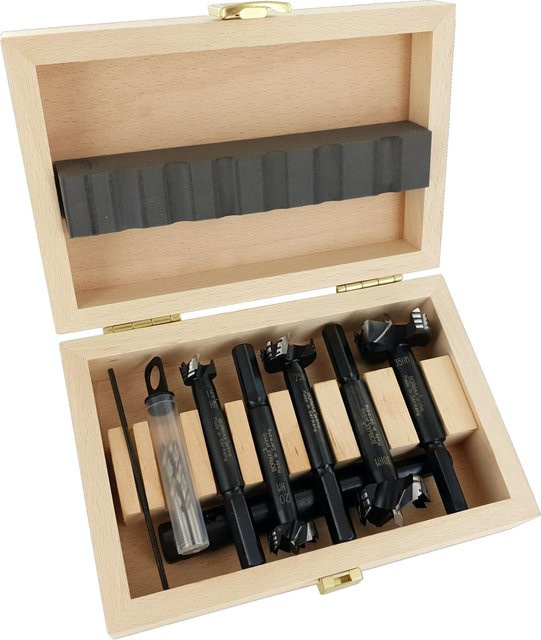 FAMAG Bormax prima Hartmetall-Forstnerbohrer Set 6-teilig im Holzkasten - Bild 1