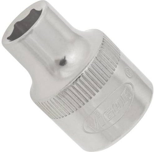 Vigour Steckschlüsseleinsatz V2277N mit 7 mm Außensechskant und 3/8 Zoll Innenvierkant in Silber - Bild 1