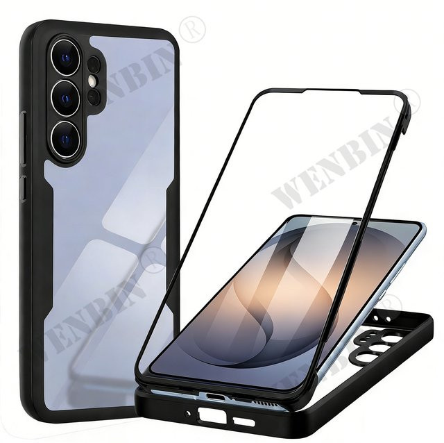 Vollschutz-Hülle für Samsung Galaxy S26 S25 S24 Ultra FE A57 A37 A27 A17 5G in Schwarz und Blau - Bild 1