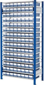 Kappes Steckregal RasterPlan Mod. 30 mit Volumenkästen in Taubenblau, B/T/H: 200 x 100 x 60 cm - Bild 1