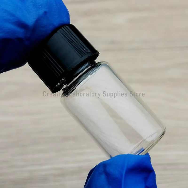 Klarglas-Probenflasche mit schwarzem Gewindedeckel für chemische Reagenzien in verschiedenen Volumina von 2 ml bis 60 ml - Bild 2
