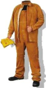 Hase Schweißer-Latzhose aus Leder in Bury Brown, Größe XXL - Bild 1