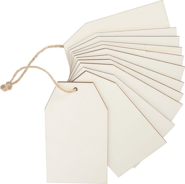 VBS Holz-Geschenkanhänger Tag aus Sperrholz in Beige und Natur für Weihnachten - Bild 1