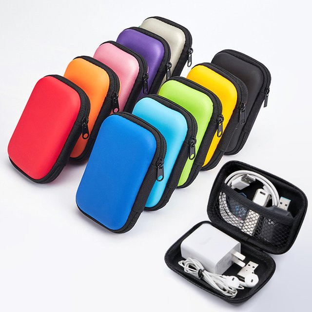 Harte PU-Schutzhülle in Pink für SanDisk Extreme Portable SSD E30 E60 E61 mit Kabel-Organizer - Bild 1