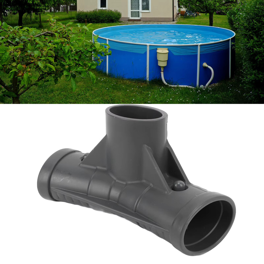 Ovaler Pool-T-Stecker aus Kunststoff als Ersatz-T-Gelenk und Rahmenverbinder für dein Schwimmbad Zubehör in Grau - Bild 1