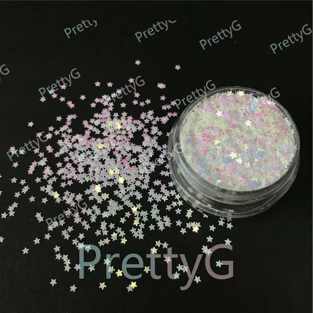 PrettyG Opal Sterne Glitzerformen, 1 mm, Holografisch, Nagelkunst Zubehör - Bild 1