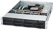 Supermicro SC825 TQC-R802LPB Rack-Montage 2U Gehäuse, E-ATX, SATA/SAS, Hot-Swap, 800 Watt, Schwarz - Bild 1