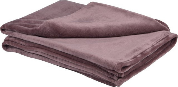LUX-TOOLS Fleece-Decke in Rosa Bordeaux, B/B: 150 x 200 cm