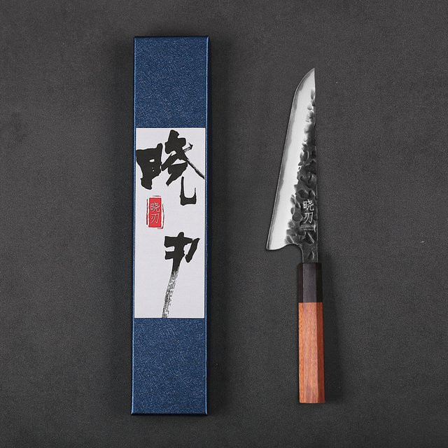 TURWHO Honesuki Kochmesser aus japanischem Verbundstahl mit Holzgriff, 15,24 cm Fleischbeil aus Carbon Steel - Bild 1