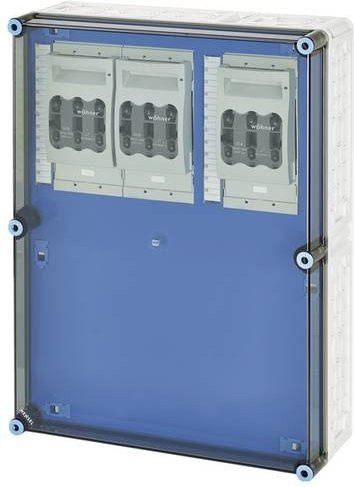 Hensel NH-Sicherungshalter 20001426, 3-polig, 125 A, 800 V, Sicherungsgröße 0, blau - Bild 1