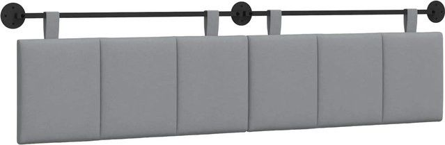 vidaXL Polsterpaneel Wandmontiert Hellgrau B/H/T: 210 x 55 x 5 cm - Bild 1