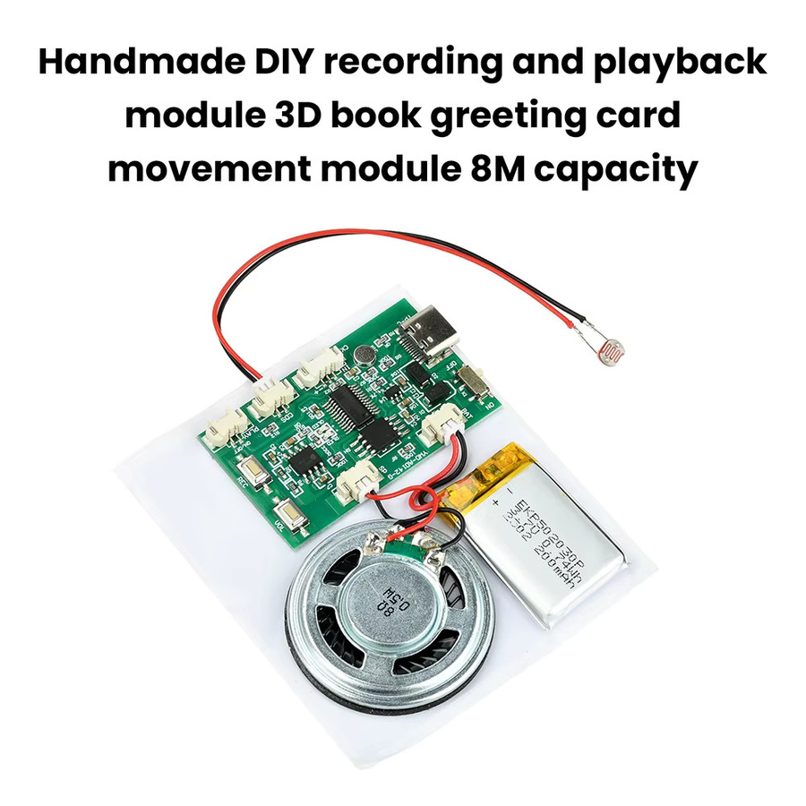 Aideepen DIY Musik Modul mit Lautsprecher und TYPE-C Anschluss für kreative Geschenke und Aufnahmen - Bild 2