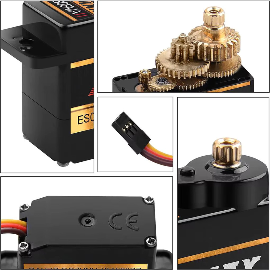 EMAX ES08MA II Analog Servo, Metal Gear, für RC Robotik Flugzeug Flügel Auto - Bild 4