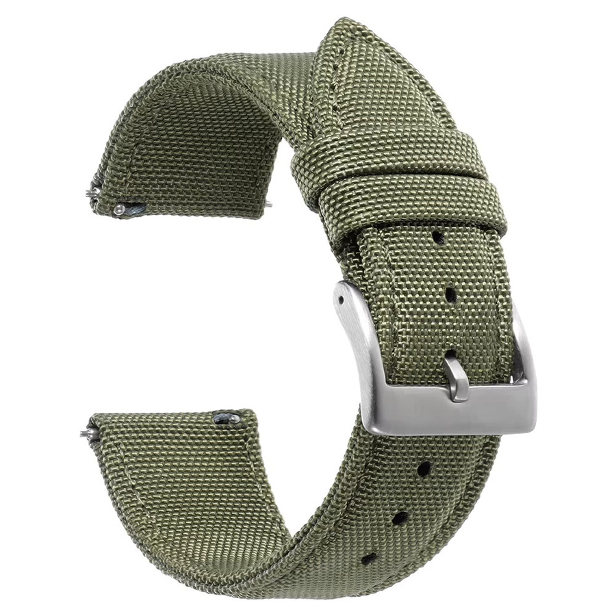 Uhrenarmband crazyband, Nylon, grün, 20 mm, 22 mm, Unisex - Bild 4