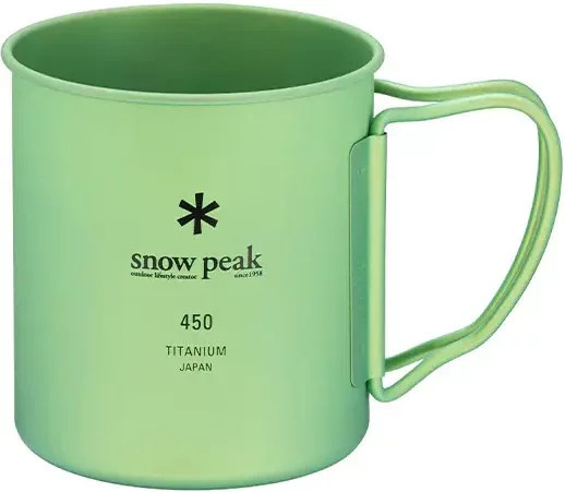 Snow Peak Titanbecher 450 in Green - Bild 1