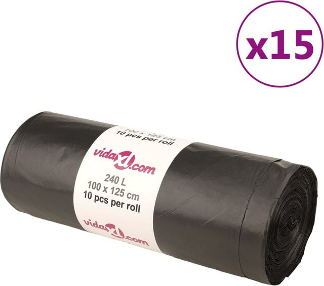 Yiwydaa Müllbeutel Schwarz 240 l, 150 Stück - Bild 1