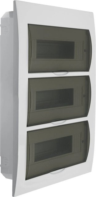Kanlux Verteiler Sicherungskasten Unterputz DB312F in Weiß und Grau mit 3x12 Modulen - Bild 1