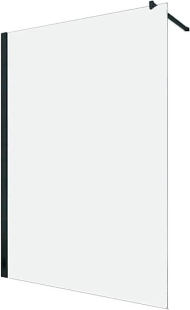 Glaszentrum Hagen Black-Edition Walk-in Duschabtrennung aus ESG-Glas mit Easy-Clean-Beschichtung, Farbe Schwarz, Satiniert, B: 140 cm, H: 200 cm - Bild 1
