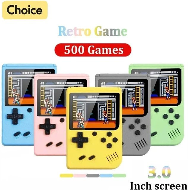 DUTRIEUX Retro Handheld Videospielkonsole in Grün mit 3,0 Zoll LCD-Farbdisplay und 400 integrierten 8-Bit Spielen - Bild 1