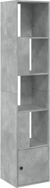 vidaXL Bücherregal modern in Betongrau aus MDF, B/T/H: 40 x 36 x 189 cm - Bild 1