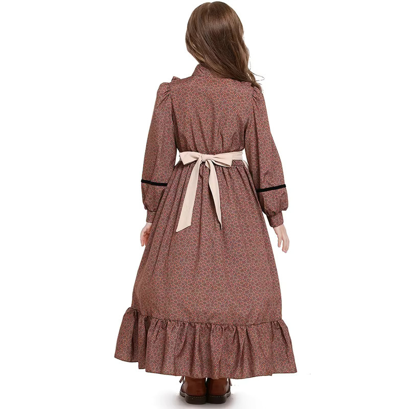 Purim Little House On The Prairie Kostüm, Mädchen Cosplay, Braun - Bild 2