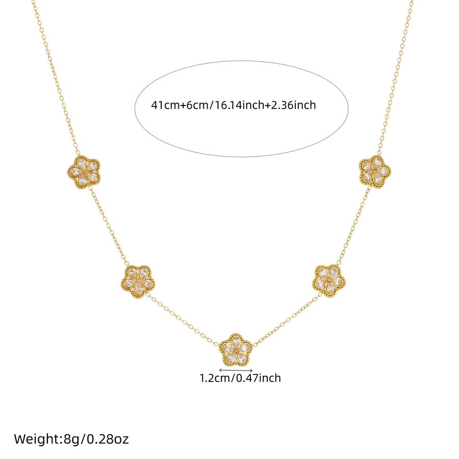 DIEYURO Schmuck-Set, Edelstahl, Weiß, Kristall, Damen - Bild 2