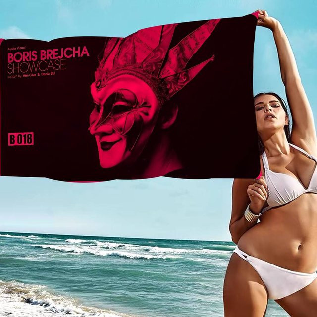 Dj Boris Brejcha Strandtuch aus Mikrofaser, buntes Badetuch für Mädchen, sandfrei und schnelltrocknend, B/H: 80 x 160 cm - Bild 1