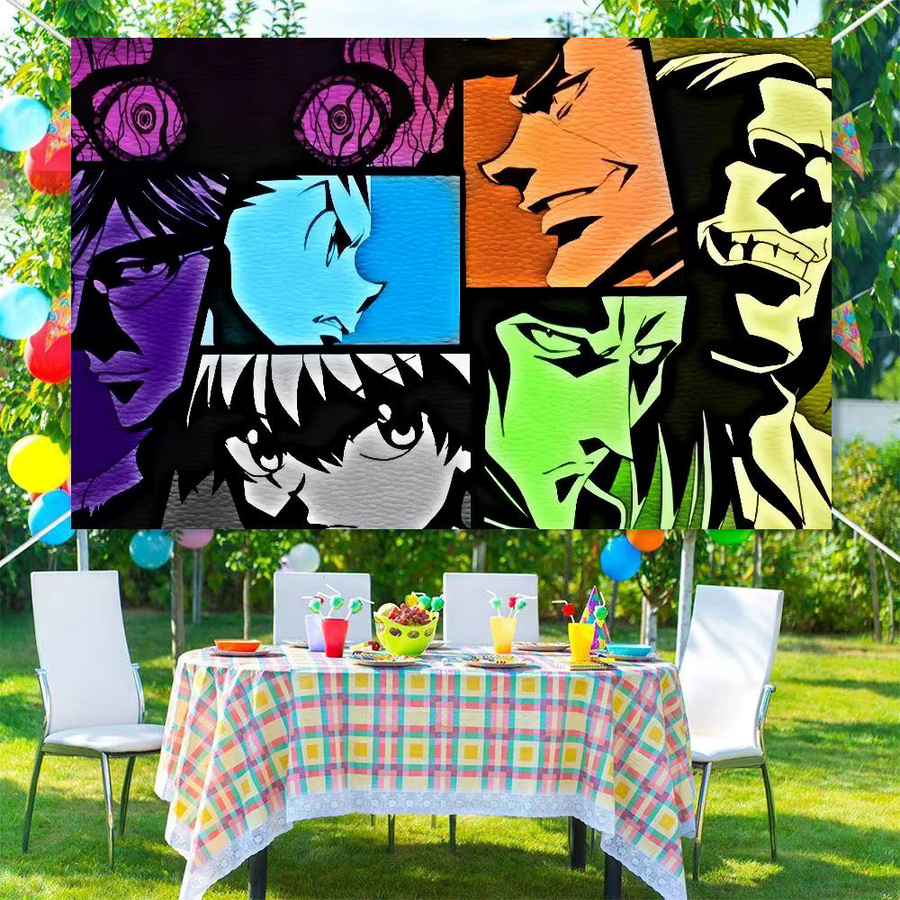 Mesuca Hunter X Hunter Anime Party Dekoration Banner für Kindergeburtstage, Mehrfarbig, Rechteckig - Bild 2