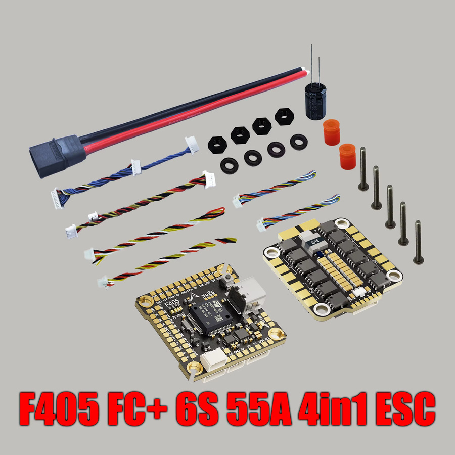 DAKEFPV F405 55A Stack FC und 4in1 ESC in Schwarz, B/T: 30,5 x 30,5 mm, ICM42688P BLS55A, kompatibel mit INav und Betaflight - Bild 4