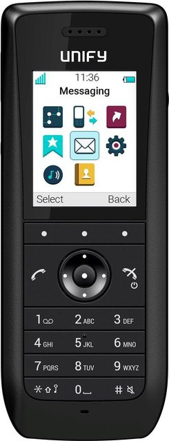 Unify OpenScape WLAN Phone WL4 Plus Mobilteil in Schwarz mit SIP Software und VoWLAN Funktion - Bild 1