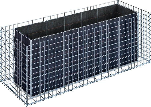 Gabiona Gabionen-Hochbeet aus Stahl in Silbergrau, B/T/H: 60 x 60 x 170 cm - Bild 1