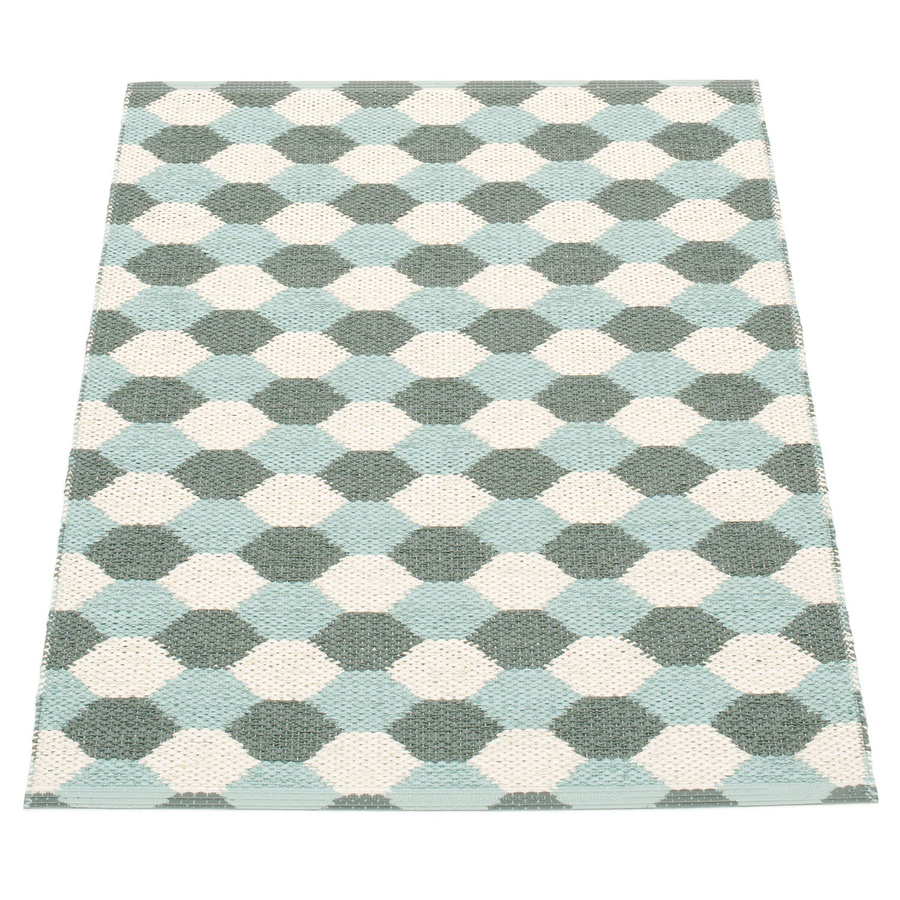 Pappelina Dana Wendeteppich in Army, Pale Turquoise und Vanilla, B/T: 70 x 100 cm - Bild 1