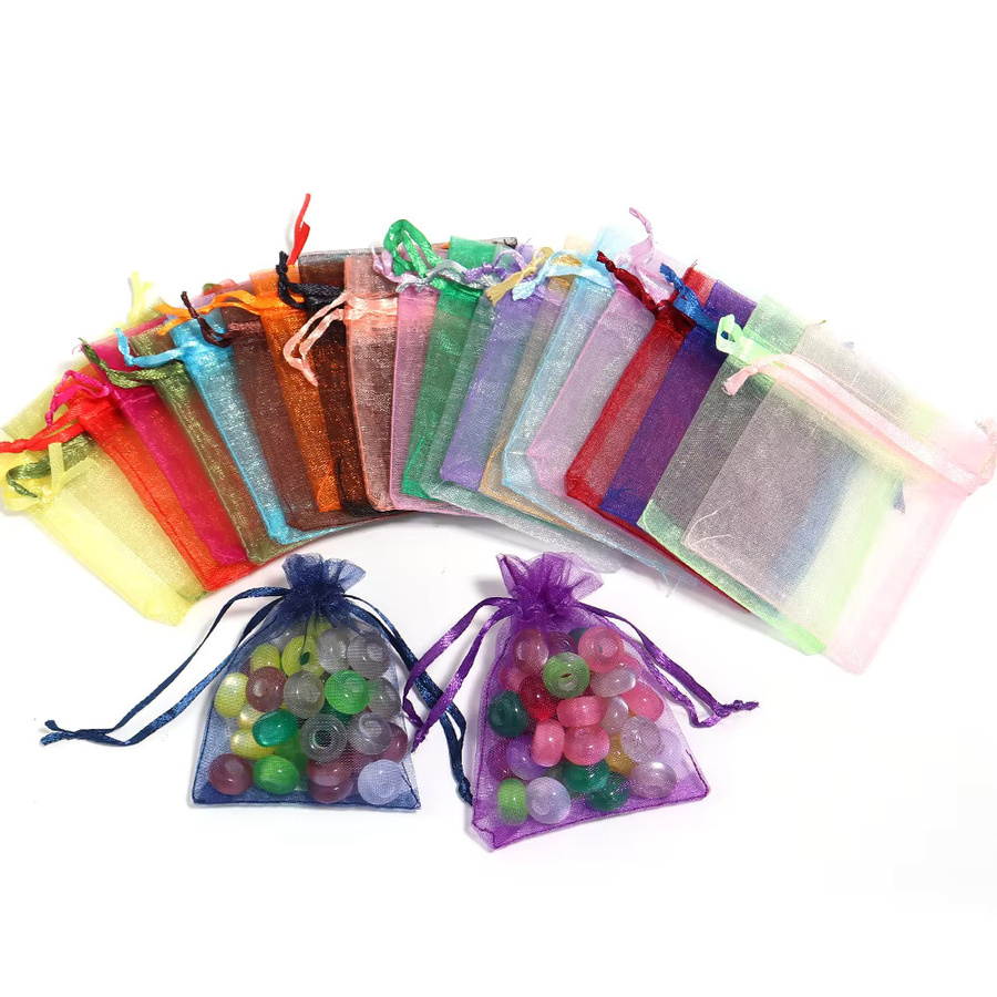 10 Stück Organza Beutel transparent für Schmuck und Geschenke bei Hochzeiten oder Partys - Bild 2