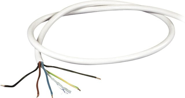 SCANPART Herdanschlussleitung 5x2,5 qmm, 2,5 m, Weiß - Bild 1