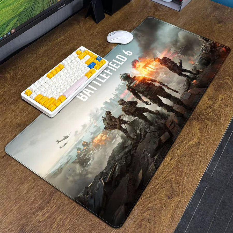 Potdemiel Battlefields 6 Mauspad XXL in Multicolour als große Tischunterlage für Gaming-Tastaturen und Laptops - Bild 4