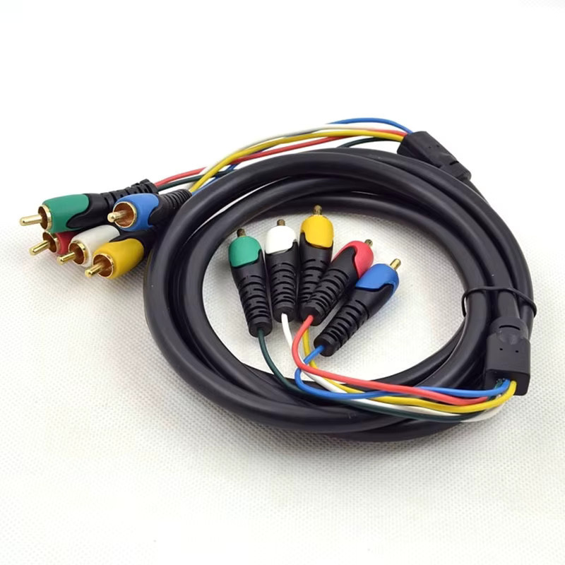 OULLX Audio-Video-AV-Kabel mit 5 RCA-Steckern, vergoldet, 1,8 m Länge, Multicolor - Bild 3