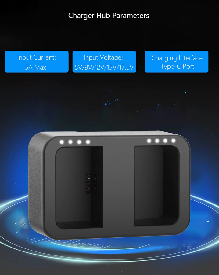Probty WB37 Akku-Ladestation mit USB-C und PD65W Schnellladung, Akkuanalysator in Schwarz, kompatibel mit T40, T30, T20P, T6 und T10 - Bild 3