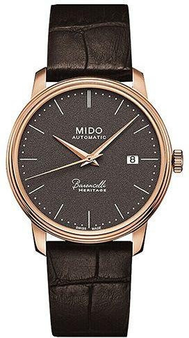 Mido Armbanduhr Automatik, Edelstahl, braunes Zifferblatt, Leder, Herren - Bild 1