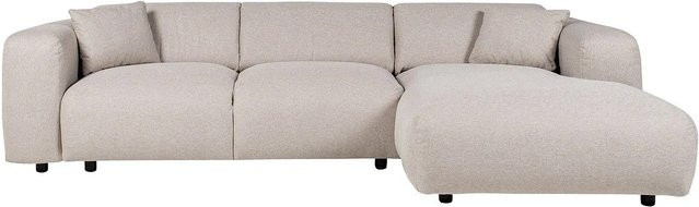 Vente-unique Sofa Pogni in Beige mit meliertem Stoff, L-Form, Breite: 280 cm - Bild 1