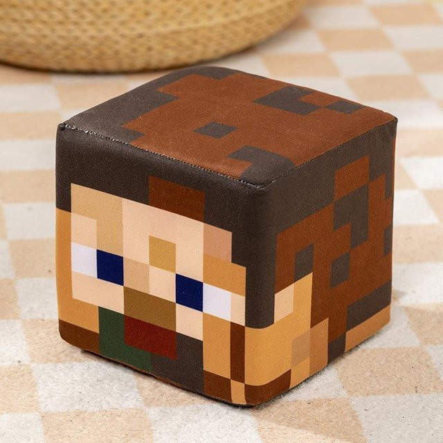 Minecraft Rasen Plüsch Kissen von Yiran Furniture, braun, Breite: 30 cm, Breite: 30 cm - Bild 1