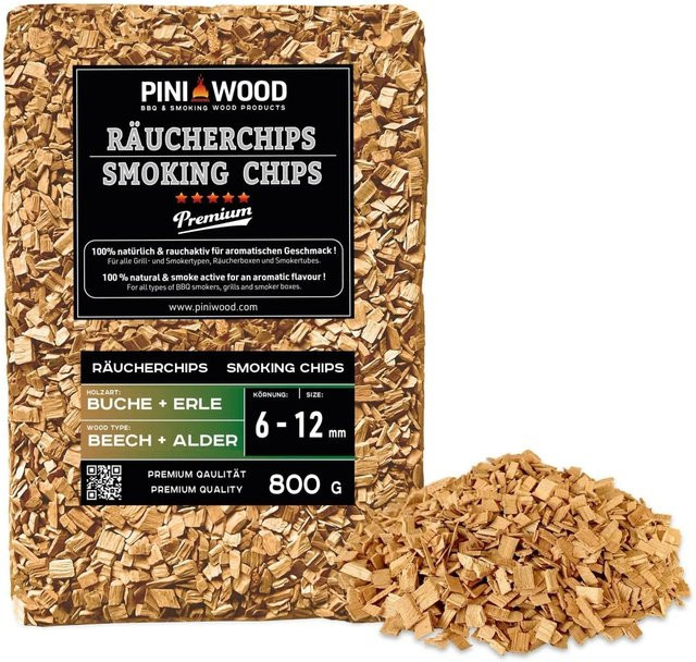 PINI Räucherchips Buche und Erle Gemischt 800 g - Bild 1