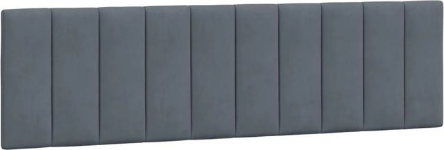vidaXL Kopfteil-Kissen Hanko Dunkelgrau aus Samt, Breite: 180 cm - Bild 1