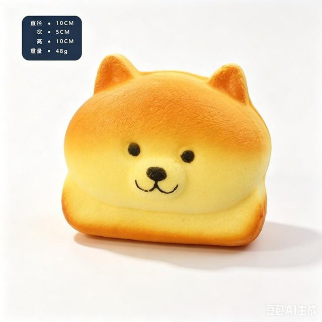 A Family Of Home Textiles Kawaii Toastbrot Squishy Spielzeug, weich, langsam rückprallend - Bild 1