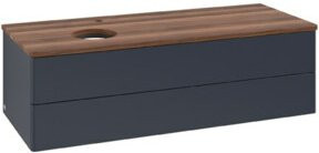 V&B Waschtischunterschrank Antao ohne Frontstruktur in Blau lackiert, B/T/H: 120 x 50 x 50 cm - Bild 1