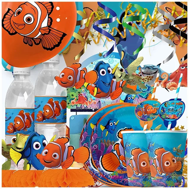 Disney Findet Nemo Geburtstag Wimpelkette Partydekoration für Kinder Mehrfarbig - Bild 1