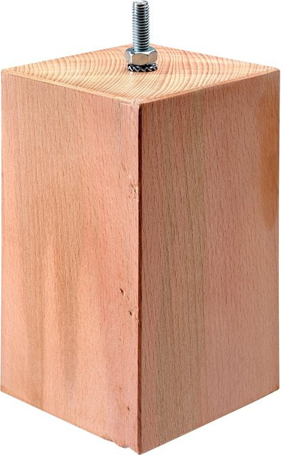 Hettich Möbelfuß Brema aus Kiefernholz in Braun mit M8 Schraube B/T/H: 15,0 x 9,0 x 9,0 cm - Bild 1