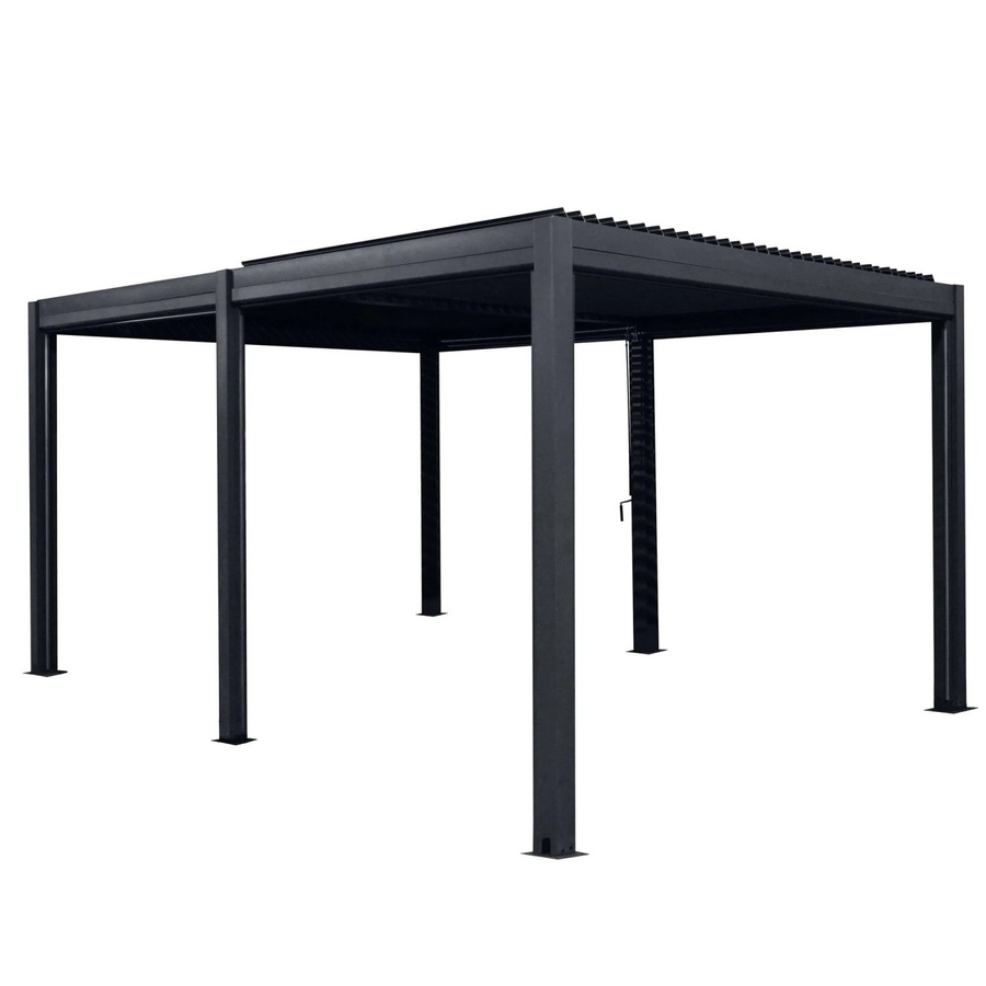 osoltus Bioclimatic Lamellen-Pavillon Pergola mit Lamellendach aus Aluminium in Anthrazit, B/T: 400 x 300 cm - Bild 2