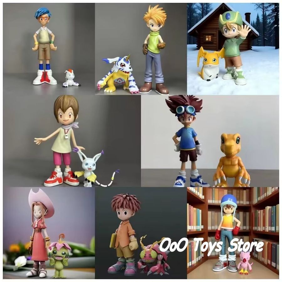 Bandai Digimon Adventure Actionfiguren Set aus PVC mit acht Hauptfiguren in Multicolor, Höhe: 5 bis 16 cm - Bild 2