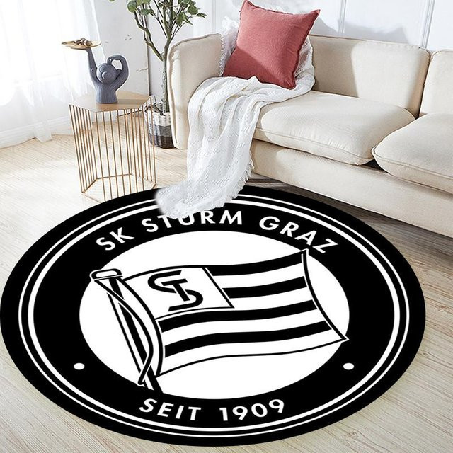 Runder Teppich Sturm Graz von XiuXiuHome in Schwarz, Durchmesser: 100 cm - Bild 1